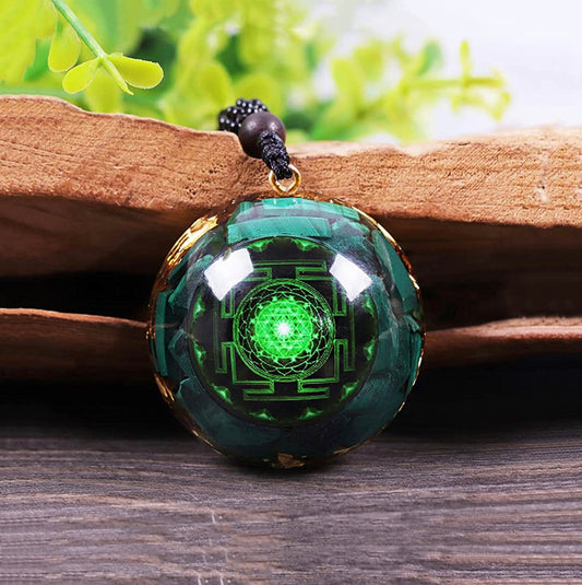 Orgonite Pendant Malachite Green