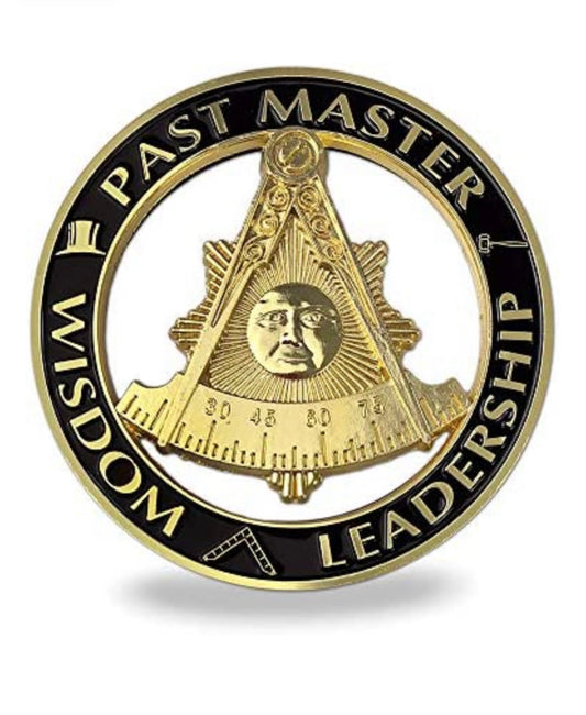 Past Master Masonic Car Emblem Auto Decal Freemason